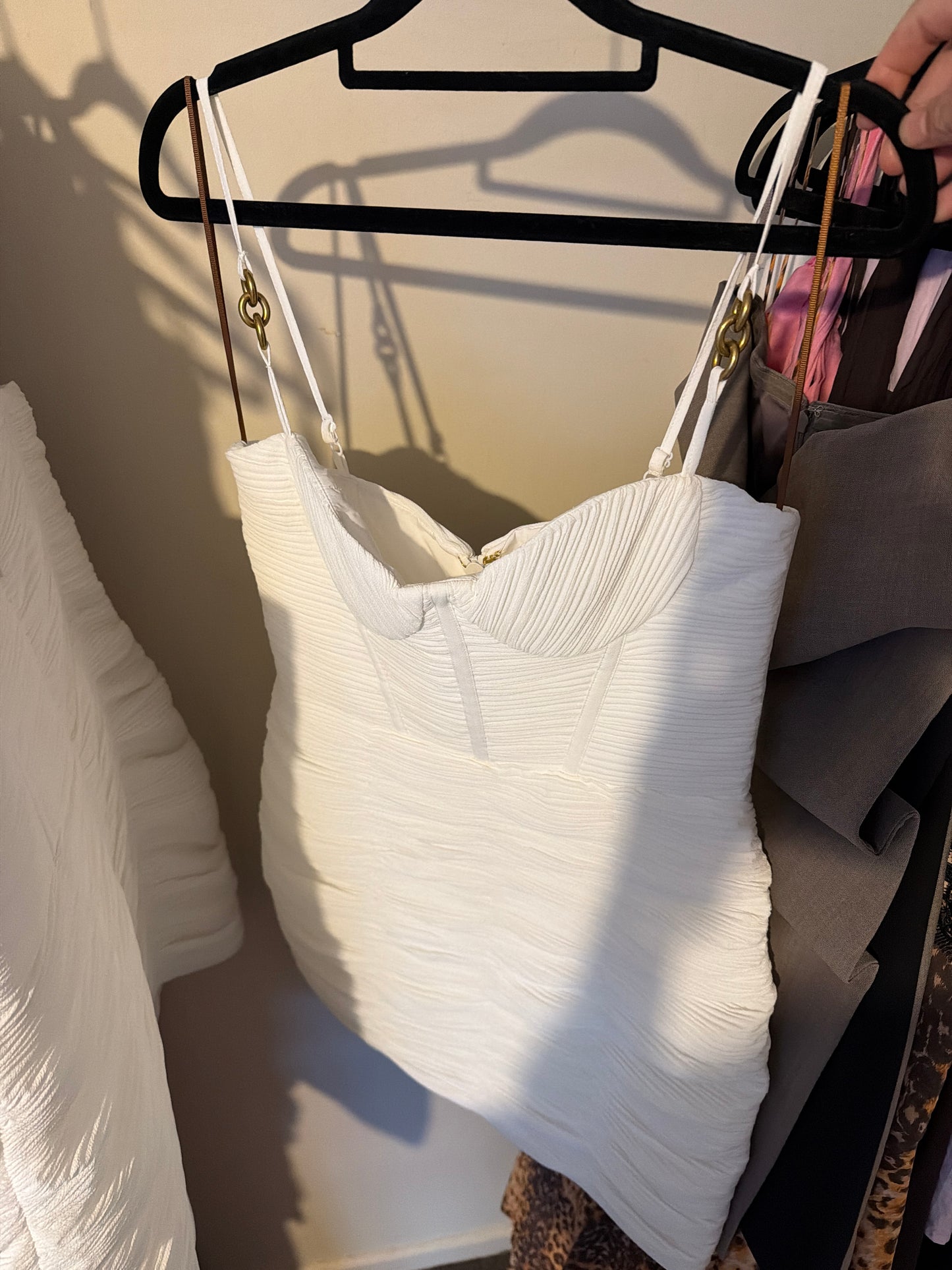 SALE: Manning Cartell - Double Time Pleat Mini White - 14
