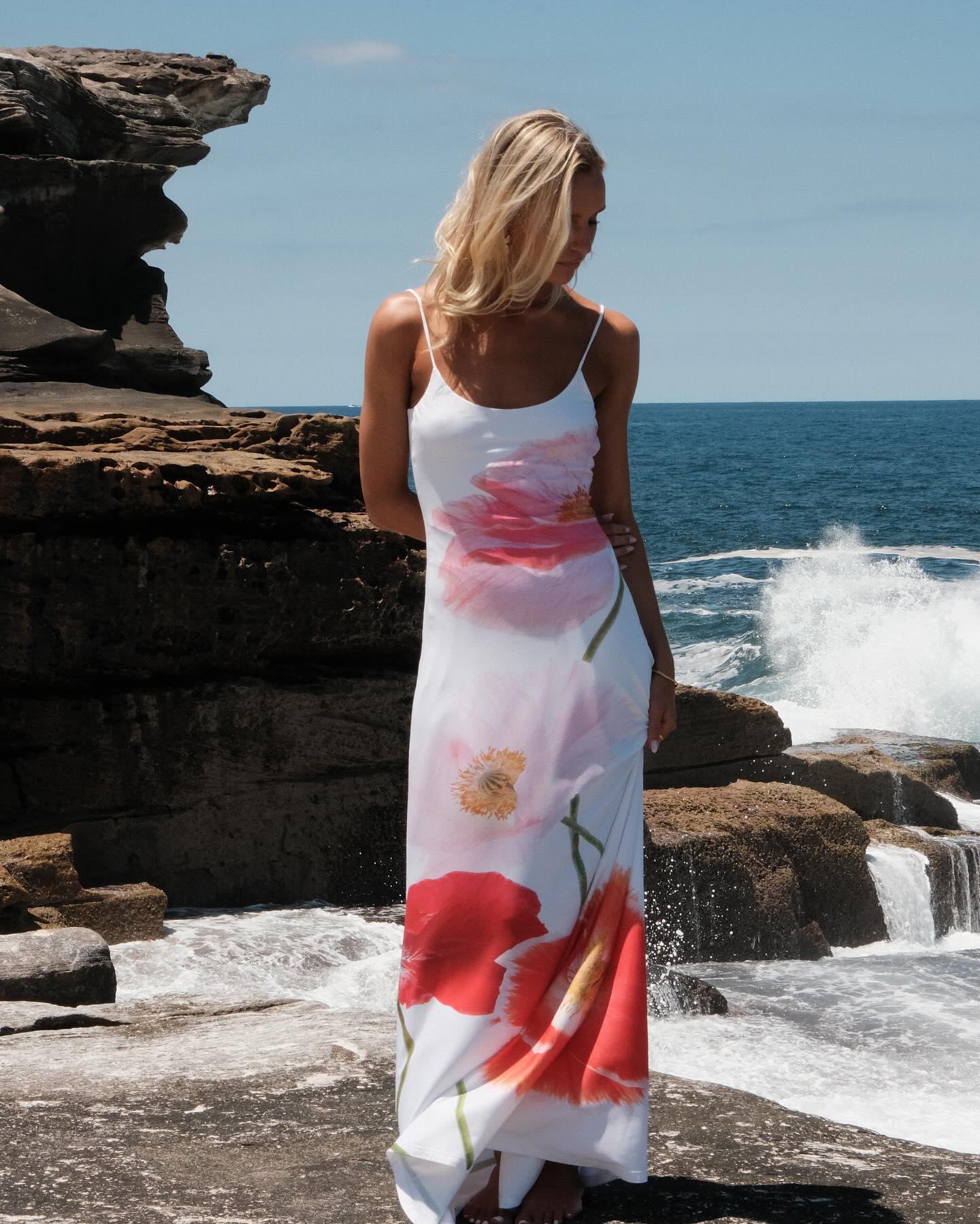 With Harper Lu - Low Back Citrus Poppy Maxi - 8