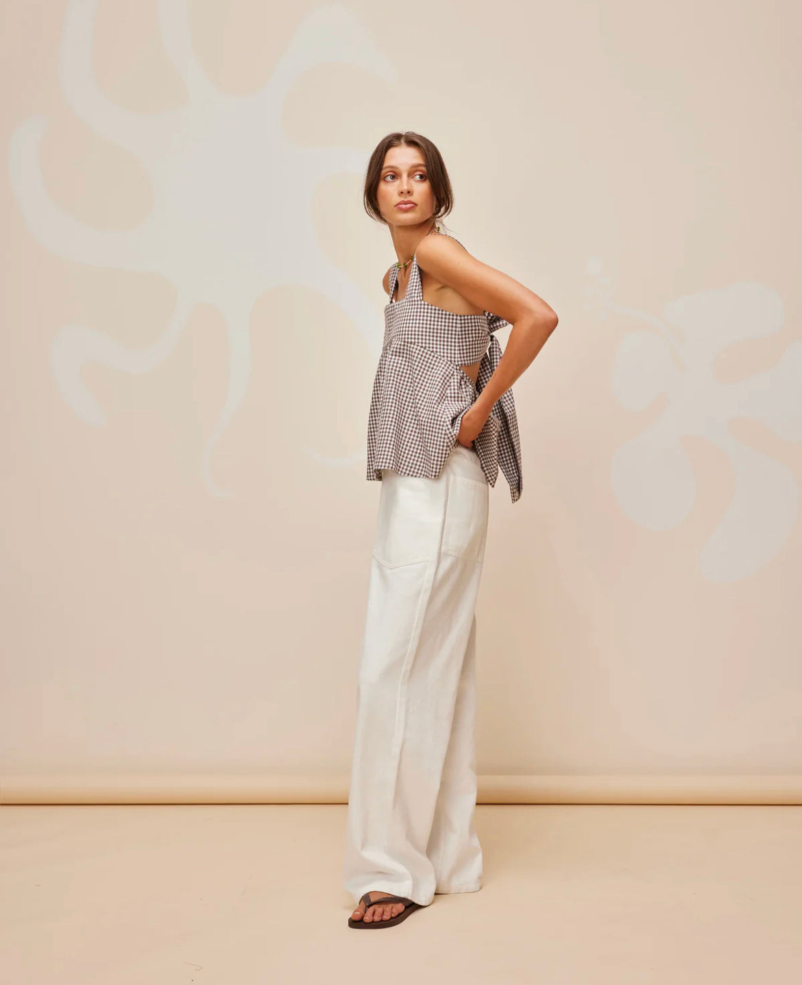 Ruby - Margie Top Brown Gingham - 8