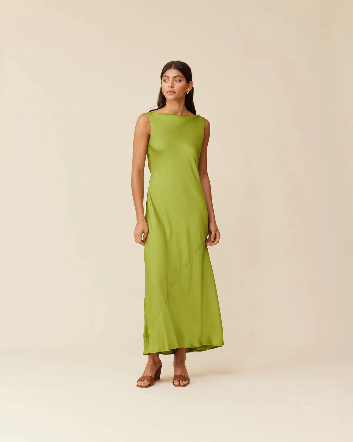 Ruby - Firebird Cowl Gown Pea Green - 8