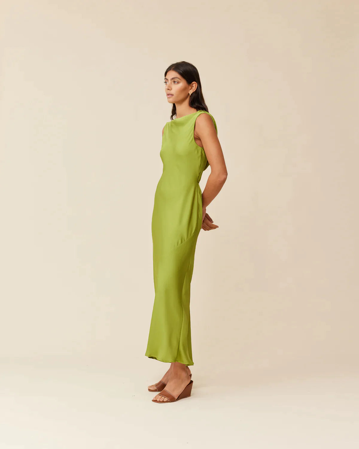 Ruby - Firebird Cowl Gown Pea Green - 8