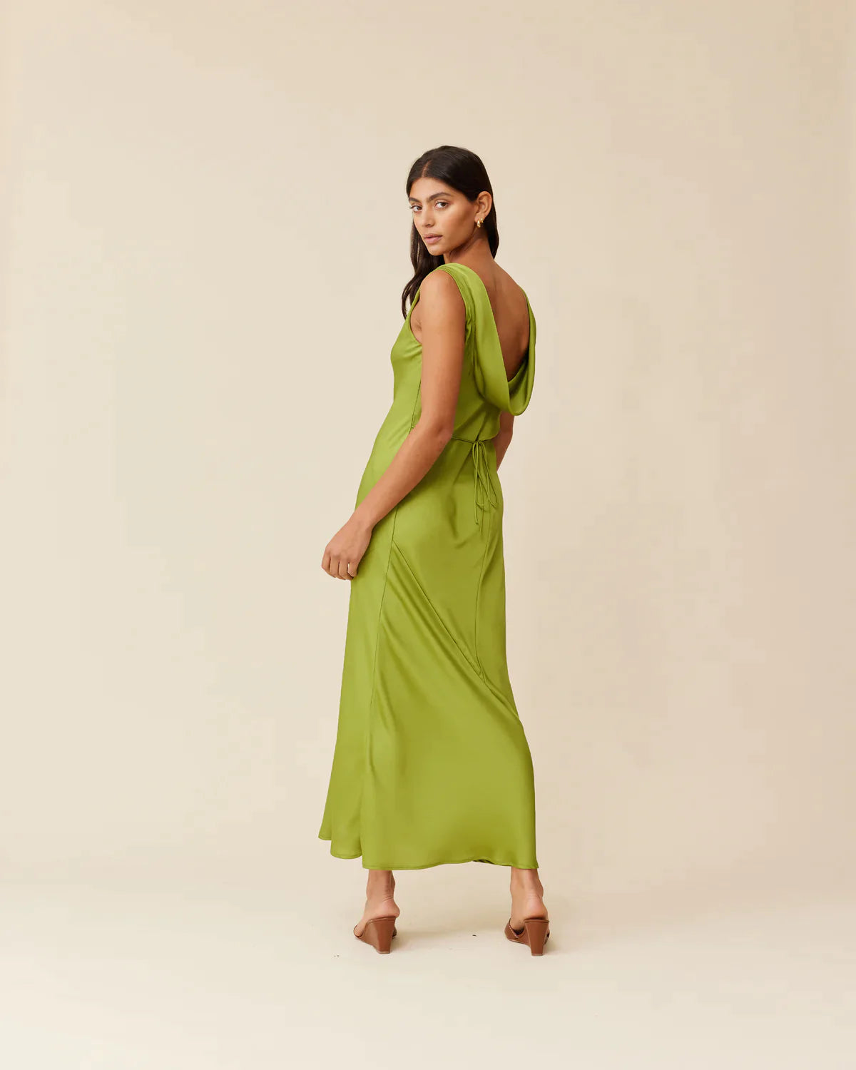 Ruby - Firebird Cowl Gown Pea Green - 8