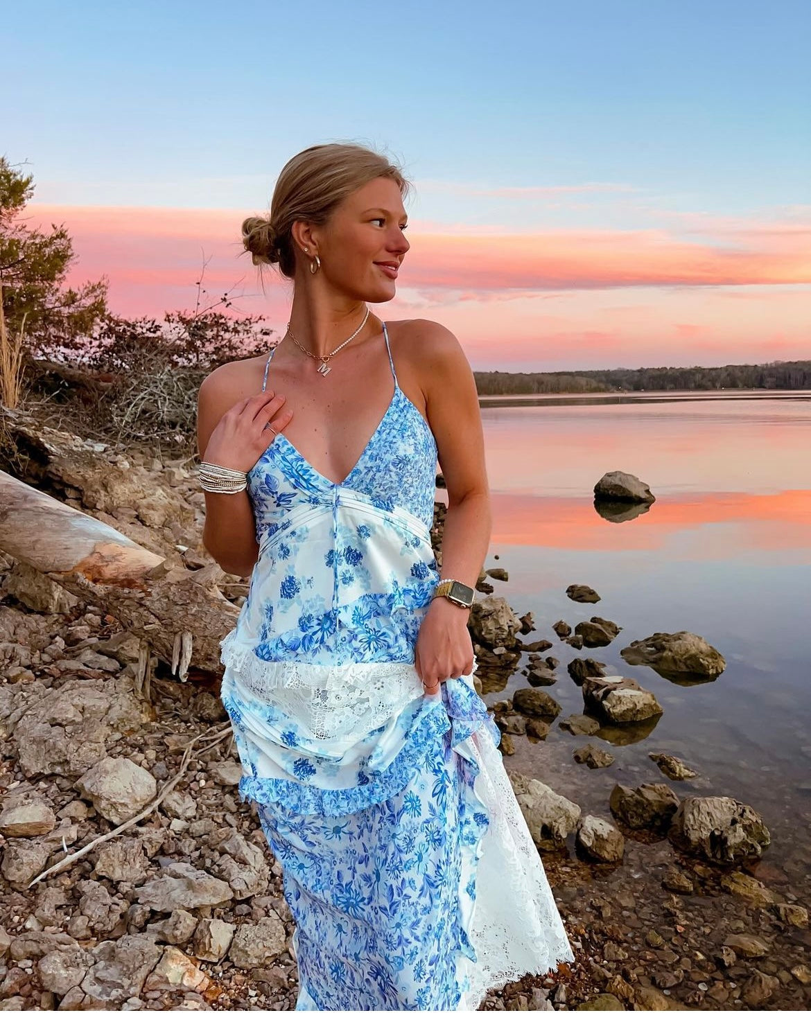 For Love and Lemons - Rosalyn Maxi Blue
