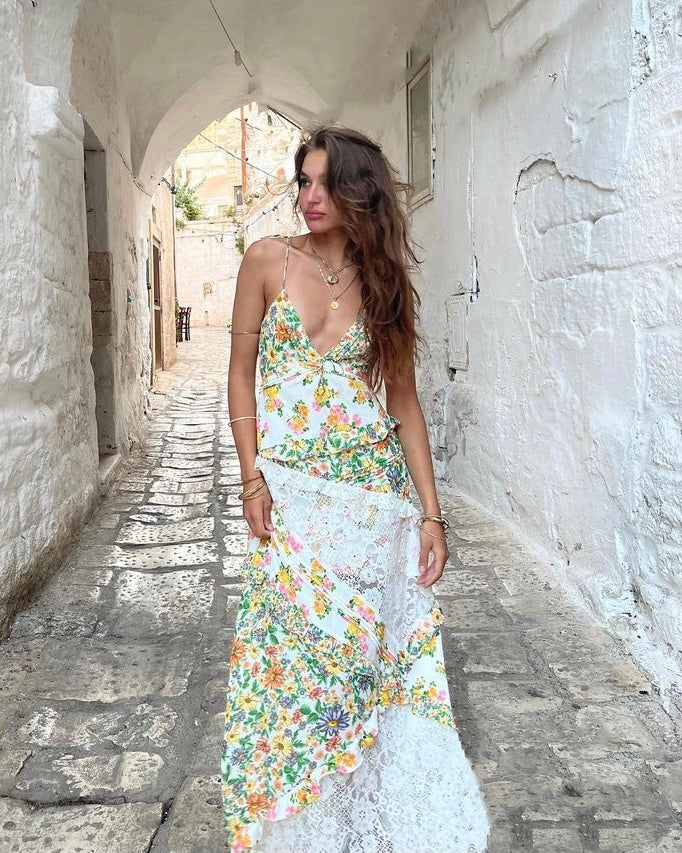 forloveandlemons rosalyn maxi dress For Love & Lemons Rosalyn Maxi Dress At Free People In Blue, Size: Large in Gray
